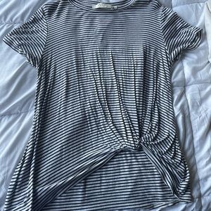 a. ok tshirt, with tie on the front